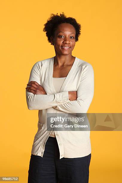 Dominique Canty of the Chicago Sky poses for a portrait in casual attire as part of 2010 WNBA Media Day on April 26, 2010 at Attack Athletics in...