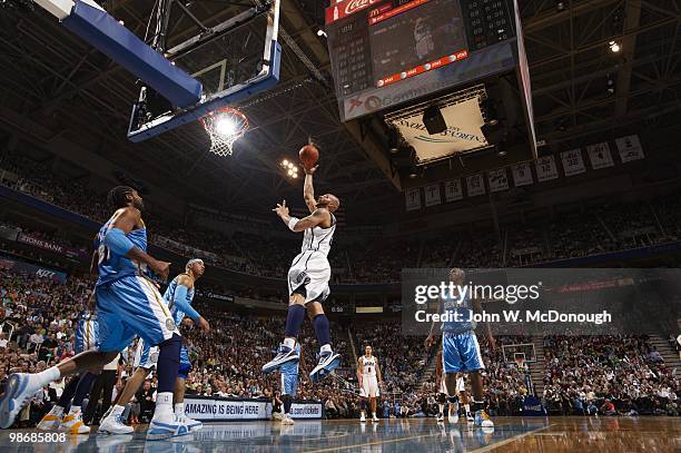 Playoffs: Utah Jazz Carlos Boozer in action vs Denver Nuggets. Game 3. Salt Lake City, UT 4/23/2010 CREDIT: John W. McDonough