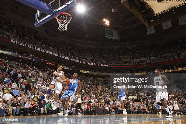 Playoffs: Utah Jazz Deron Williams in action vs Denver Nuggets. Game 3. Salt Lake City, UT 4/23/2010 CREDIT: John W. McDonough