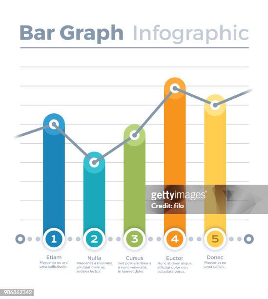 infografik-vertikale balkendiagramm - bar graph vector stock-grafiken, -clipart, -cartoons und -symbole