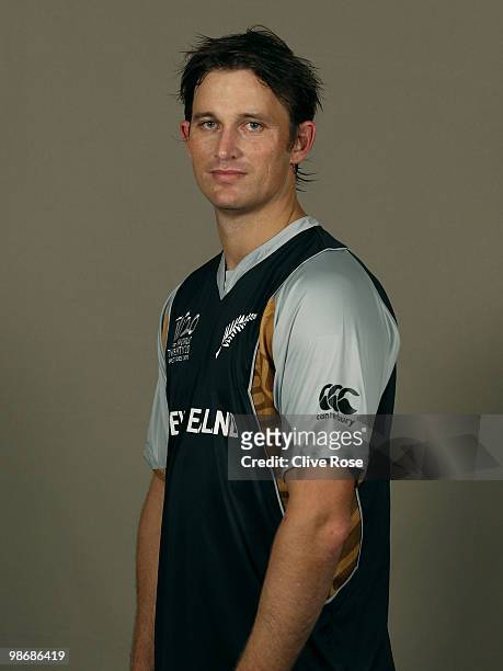 Shane Bond of New Zealand poses during a portrait session ahead of the ICC T20 World Cup at the Pegasus Hotel on April 26, 2010 in Georgetown, Guyana.