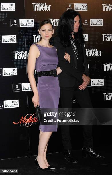 Singer and actress Leonor watling and Mario Vaquerizo attend 'Conde Nast Traveler 2010' awards ceremony, held at the Jardines de Cecilio Rodriguez on...