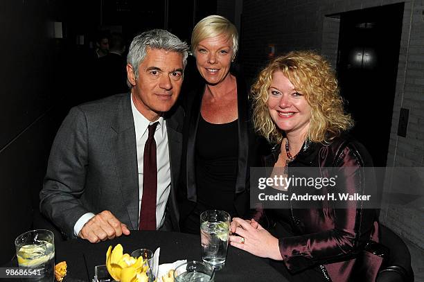 Hairstylist John Frieda, TV personality and hairstylist Tabatha Coffey and Mary Rector-Gable attend the after party for "Vidal Sassoon: The Movie"...