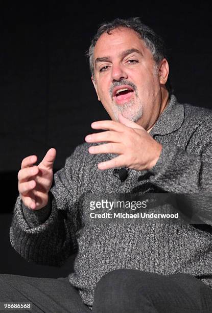 Producer Jon Landau speaks onstage at the Variety 3D Game Summit held at the Universal Hilton Hotel on April 22, 2010 in Universal City, California.