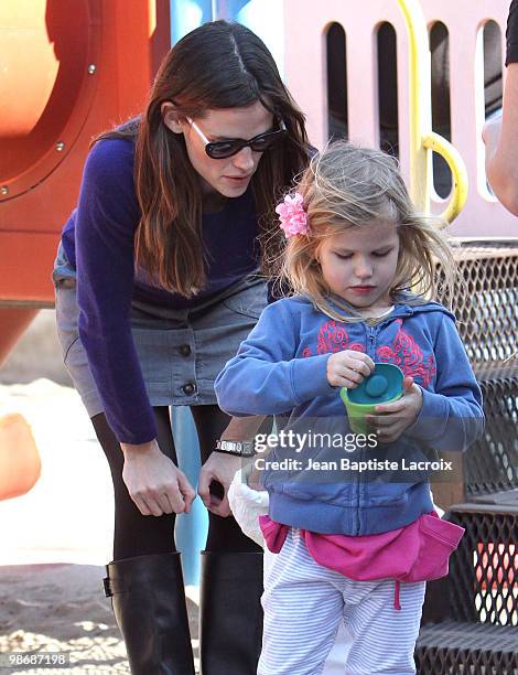 Jennifer Garner and Violet Affleck are seen on March 4, 2010 in Santa Monica, California.