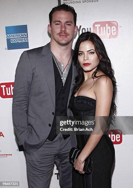 Actor Channing Tatum and actress Jenna Dewan attend the "Earth Made of Glass" premiere during the 9th Annual Tribeca Film Festival at the Tribeca...