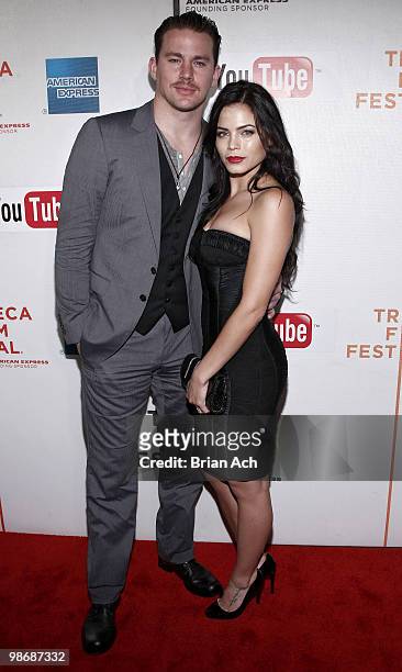 Actor Channing Tatum and actress Jenna Dewan attend the "Earth Made of Glass" premiere during the 9th Annual Tribeca Film Festival at the Tribeca...
