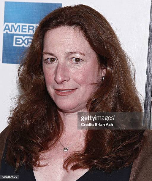 Director Deborah Scranton attends the "Earth Made of Glass" premiere during the 9th Annual Tribeca Film Festival at the Tribeca Performing Arts...