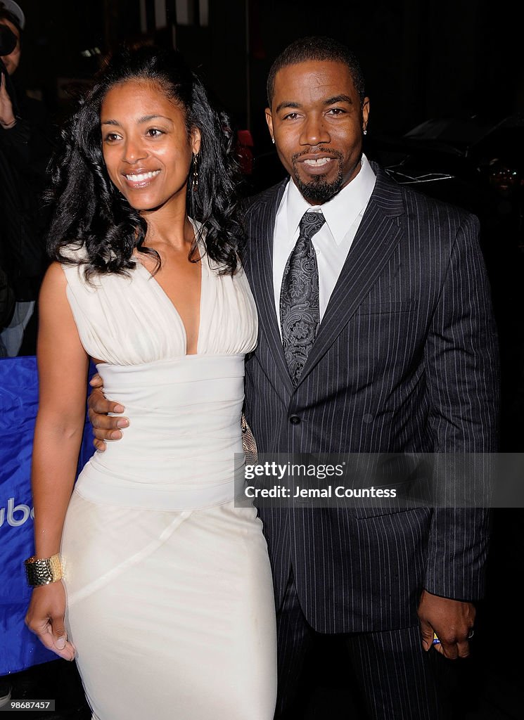 Dr. Courtenay Chatman and actor Michael Jai White attend the Broadway
