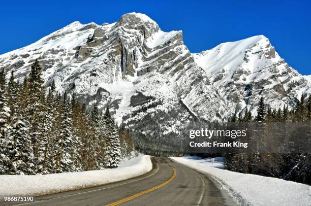 spring snow in the rockies - kananaskis stock pictures, royalty-free photos & images