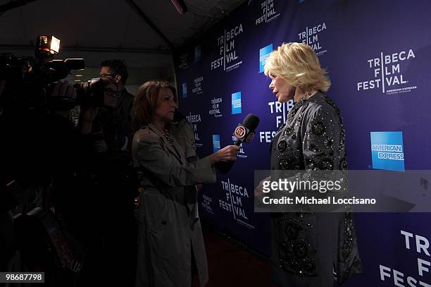Personality Joan Rivers attends Tribeca Talks: "Joan Rivers A Piece Of Work" during the 2010 Tribeca Film Festival at the School of Visual Arts...