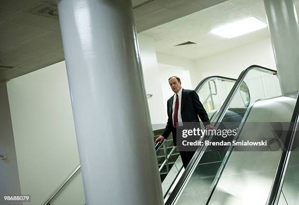 Sen. Richard Shelby walks on Capitol Hill after a vote April 26, 2010 in Washington, DC. Senate Democrats failed in an effort to bring legislation to...