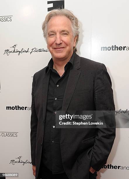 Actor Alan Rickman attends the premiere of "Mother and Child" at the Paris Theatre on April 26, 2010 in New York City.