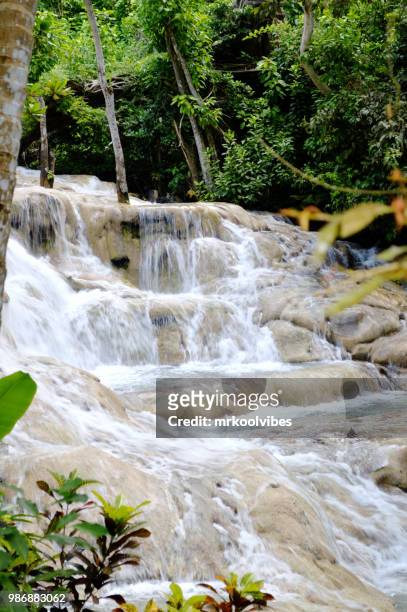 dunns river falls - dunns river falls stock pictures, royalty-free photos & images