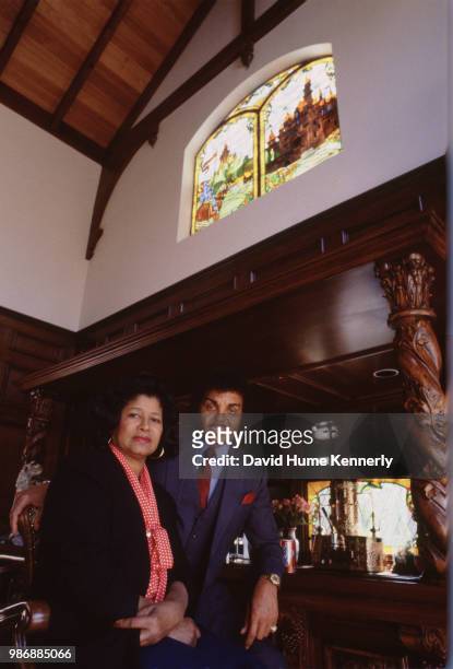 Katherine and Joe Jackson, parents of Michael Jackson, at the family home in Encino, California, 1984.