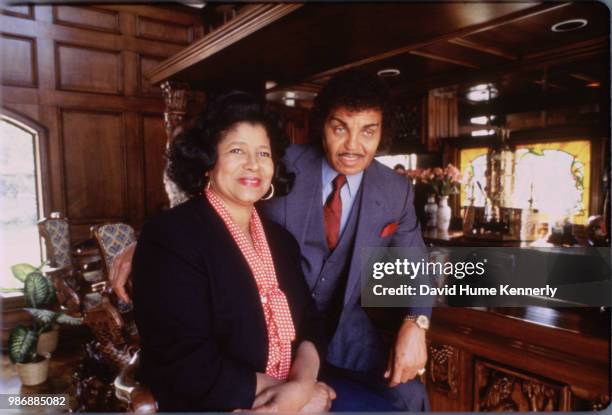 Katherine and Joe Jackson, parents of Michael Jackson, at the family home in Encino, California, 1984.