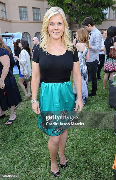 Actress Alison Sweeney poses during the NBC Universal Summer Press Day "Days Of Our Lives" after party on April 26, 2010 in Pasadena, California.