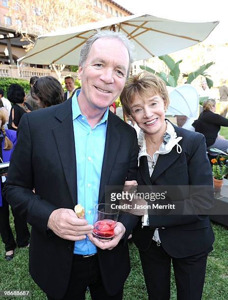 Executive producer Ken Corday ad actress Peggy McKay pose during the NBC Universal Summer Press Day "Days Of Our Lives" after party on April 26, 2010...