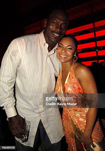 Michael Jordan and Ashanti at Aura