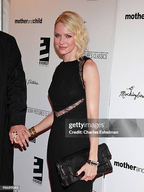 Actress Naomi Watts attends the "Mother and Child" premiere at the Paris Theatre on April 26, 2010 in New York City.