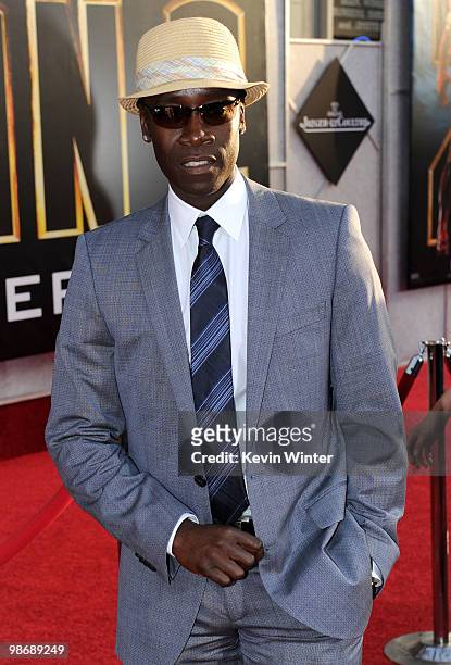 Actor Don Cheadle arrives at the world premiere of Paramount Pictures and Marvel Entertainment's "Iron Man 2� held at El Capitan Theatre on April 26,...