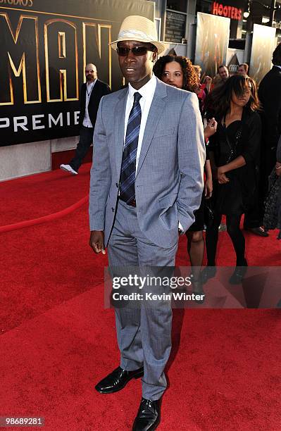 Actor Don Cheadle arrives at the world premiere of Paramount Pictures and Marvel Entertainment's "Iron Man 2� held at El Capitan Theatre on April 26,...