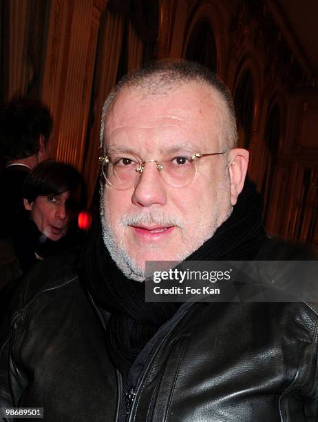 Fashion designer Jean Colonna attends the Charles and Marie Laure de Noailles Exhibition Preview Cocktail at the Ministere de la Culture March 25,...