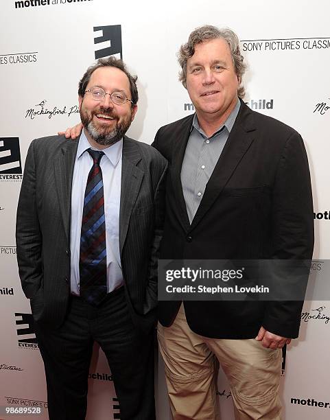 Sony Pictures Classics co-presidents Michael Barker and Tom Bernard attend the premiere of "Mother and Child" at the Paris Theatre on April 26, 2010...