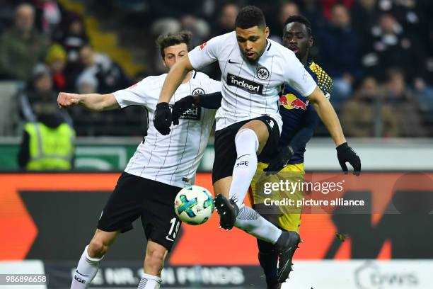 Febuary 2018, Germany, Frankfurt/Main, soccer: Bundesliga, Eintracht Frankfurt vs RB Leipzig, 23 play day, in the Commerzbank Arena. Frankfurt's...