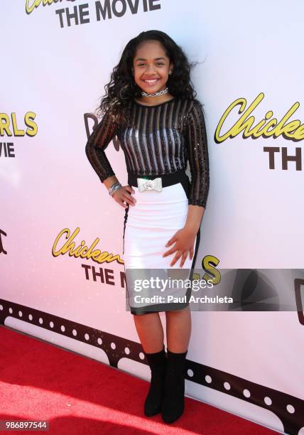 Recording Artist Nancy Fifita attends the Gen-Z Studio Brat's premiere of "Chicken Girls" at The Ahrya Fine Arts Theater on June 28, 2018 in Beverly...