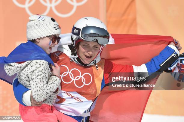 February 2018, South Korea, Pyeongchang, Olympics, Freestyle Skiing, Half-pipe, women, Bokwang Phoenix Snow Park: Marie Martinod from France...