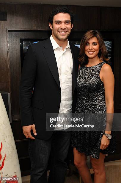 Mark Sanchez of the New York Jets and actress Jamie-Lynn Sigler attend LG Infinia LED Premiere Screening of "Keep Surfing" during the 2010 Tribeca...