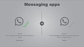 Expectation vs Reality about messaging app. Sending a message to someone and waiting for a response. Seen vs getting a response. Vector illustration inspired by famous messaging apps like WhatsApp