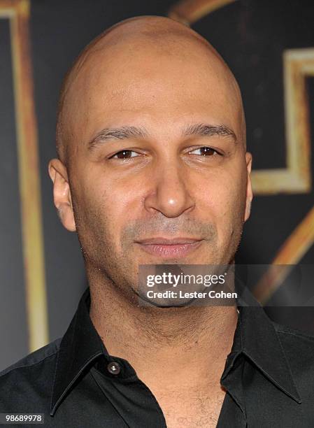 Musician Tom Morello arrives at the "Iron Man 2" world premiere held at El Capitan Theatre on April 26, 2010 in Hollywood, California.