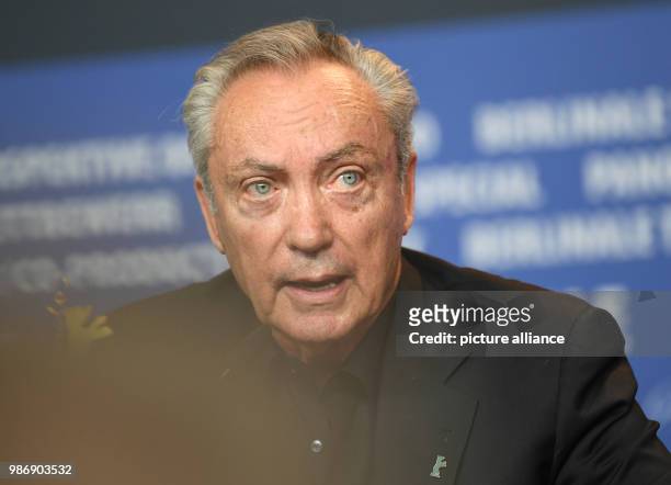 February 2018, Germany, Berlin, Berlinale, photocall, 'Don't Worry, He Won't Get Far on Foot': Actor Udo Kier. The film runs in the competition as...