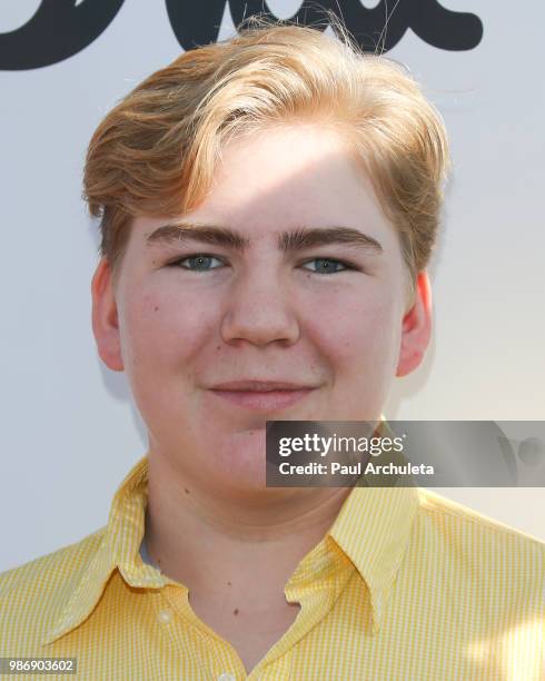 Actor Connor Dean attends the Gen-Z Studio Brat's premiere of "Chicken Girls" at The Ahrya Fine Arts Theater on June 28, 2018 in Beverly Hills,...