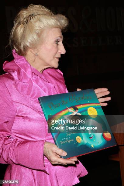 Recording artist Judy Collins attends a signing for her book/CD "Over The Rainbow" at Barnes & Noble Booksellers at The Grove on April 26, 2010 in...