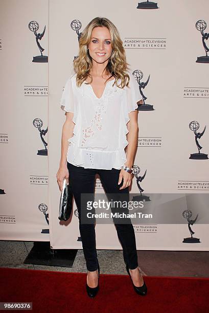 Jessalyn Gilsig arrives to the Academy Of Television Arts & Sciences' an evening with "GLEE" held at Leonard H. Goldenson Theatre on April 26, 2010...