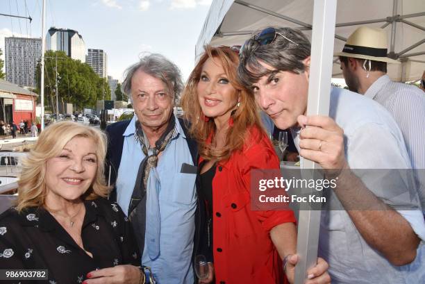 Singers Nicoletta, Herve Villard, Julie PietriÊand TV presenter Tex attend "Petanque et Gastronomie" At Paris Yatch Marina Port de Grenelle on June...