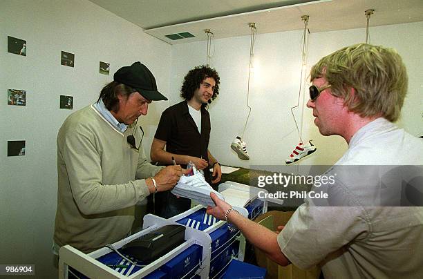 Tennis legend Ilie Nastase opens the Adidas Set exhibition at 2-3 Carnaby Street in London, the exhibition runs from 25th June to 8th July, 11am-7pm...