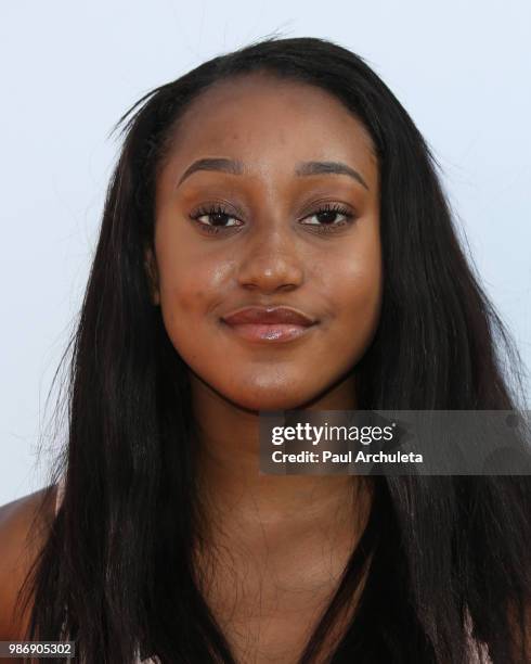 Actress Sydney Bourne attends the Gen-Z Studio Brat's premiere of "Chicken Girls" at The Ahrya Fine Arts Theater on June 28, 2018 in Beverly Hills,...