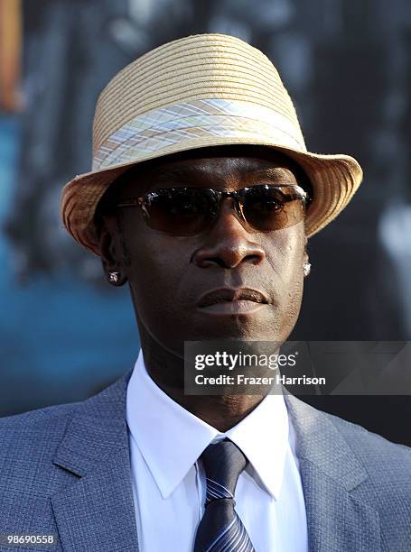 Actor Don Cheadle arrives at the world premiere of Paramount Pictures & Marvel Entertainment's "Iron Man 2" held at the El Capitan Theatre on April...