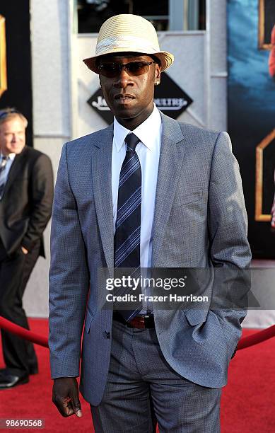 Actor Don Cheadle arrives at the world premiere of Paramount Pictures & Marvel Entertainment's "Iron Man 2" held at the El Capitan Theatre on April...