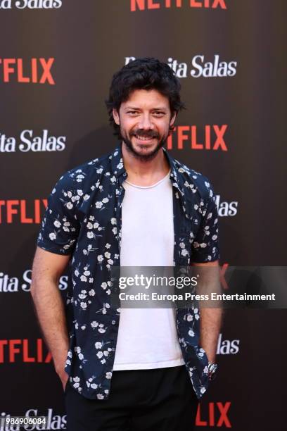 Alvaro Morte attends World Premiere of Netflix's Paquita Salas Season 2 on June 28, 2018 in Madrid, Spain.