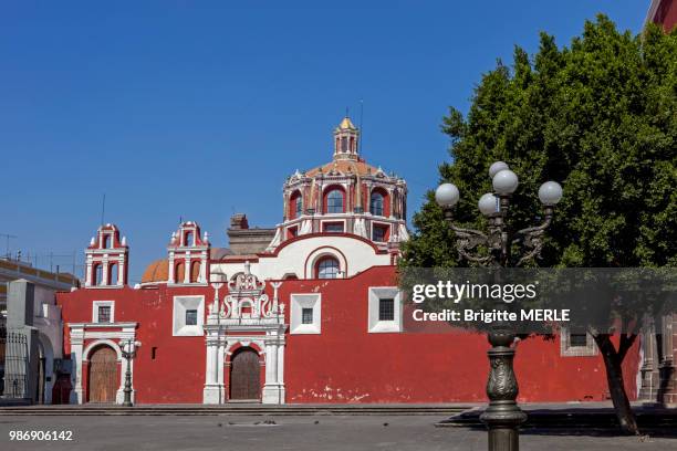 mexico, state of puebla, puebla, santo domingo church, xviii th century - santo domingo church stock pictures, royalty-free photos & images