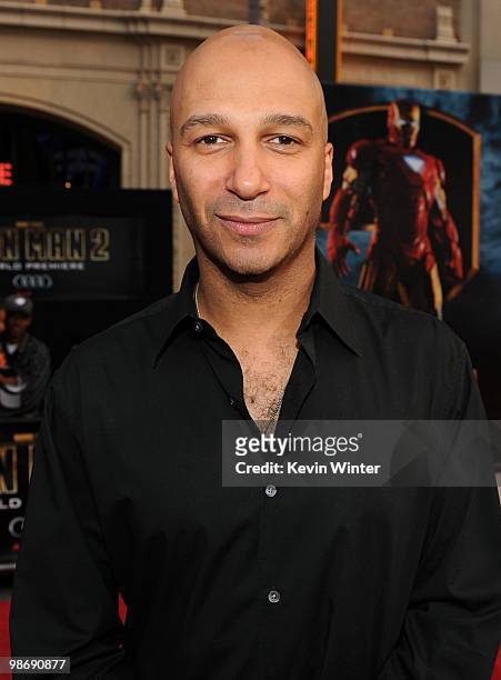 Musician Tom Morello arrives at the world premiere of Paramount Pictures and Marvel Entertainment's "Iron Man 2� held at El Capitan Theatre on April...