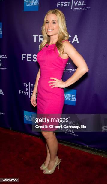 Tv personality Maria Sansone attends the "Joan Rivers A Piece of Work" premiere during the 9th Annual Tribeca Film Festival at the SVA Theater on...