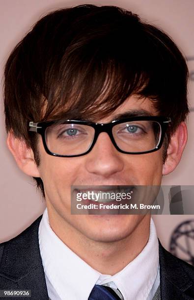 Actor Kevin McHale attends the Academy of Television Arts and Sciences' Evening with "Glee" at the Leonard H. Goldenson Theatre on April 26, 2010 in...