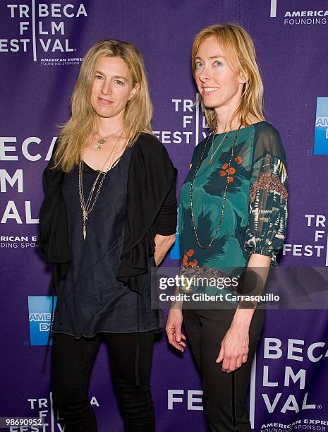 Directors Ricki Stern and Annie Sundberg attend the "Joan Rivers A Piece of Work" premiere during the 9th Annual Tribeca Film Festival at the SVA...