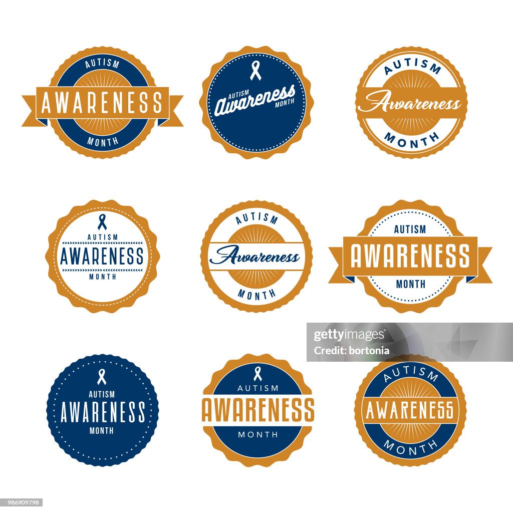 Autism Awareness Month Icon Set